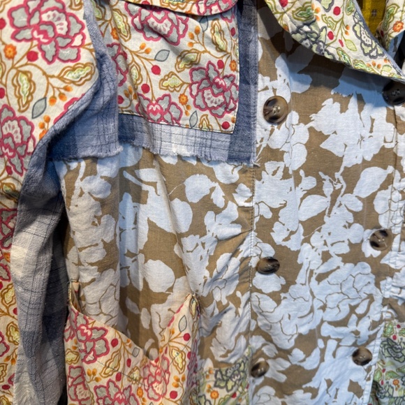 148 NWT BlueVelvet Boho Patchwork Detail Jacket - Picture 3 of 16